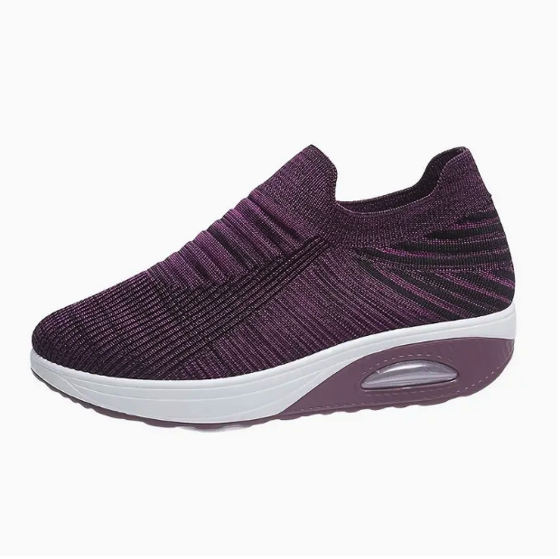 靴ひもなしの痛みフリーレディーススニーカー