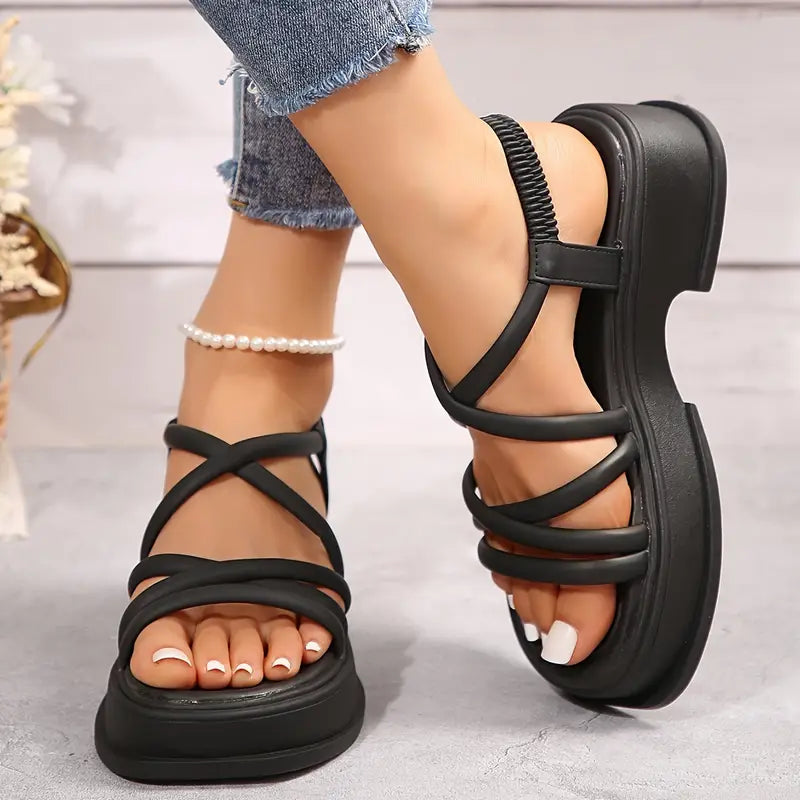 スタイリッシュな高底整形外科サンダル