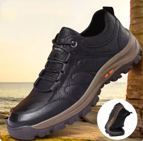 カジュアルな痛みフリーレザーメンズシューズ