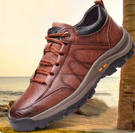 カジュアルな痛みフリーレザーメンズシューズ