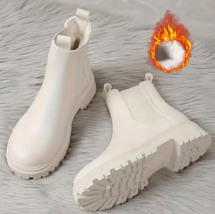 歩きやすい女性用暖かいチェルシーブーツ