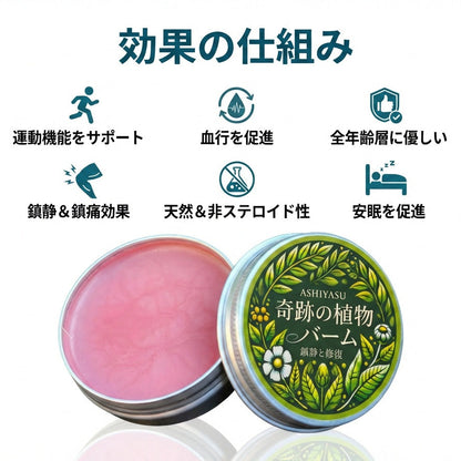 ASHIYASU 奇跡の植物 むくみケアバーム
